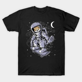 Astronaut Skate Dogelon Mars ELON Coin To The Moon Crypto Token Cryptocurrency Blockchain Wallet Birthday Gift For Men Women Kids T-Shirt